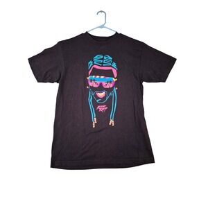 Riff Raff Rapper Jody Highroller Neon Portrait Graphic Tee Black Mens Large